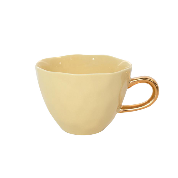 Good Morning porcelain coffee cup - Raffia yellow