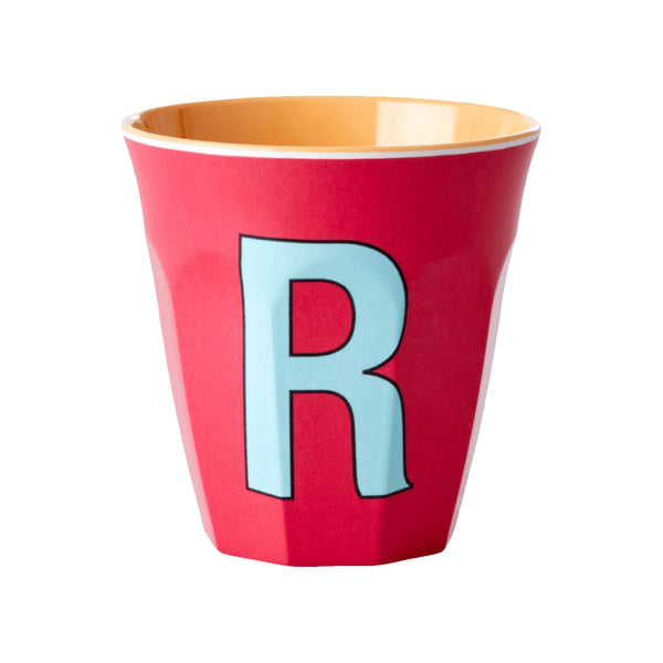 Letter R melamine cup