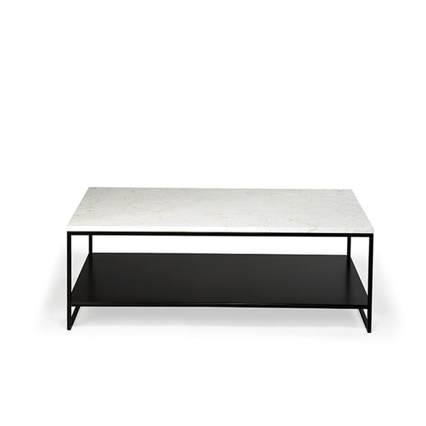Anders coffee table in Carrara marble and metal - L 120 cm