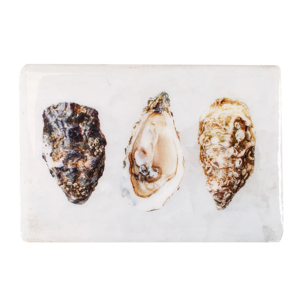 Wall decoration Three oysters on a white background - 29 cm x 20 cm