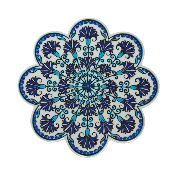 Dessous de Plat Fleur en céramique - Bleu
