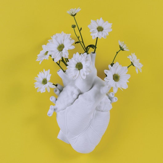 Vase Coeur Love In Bloom Porcelaine - Blanc