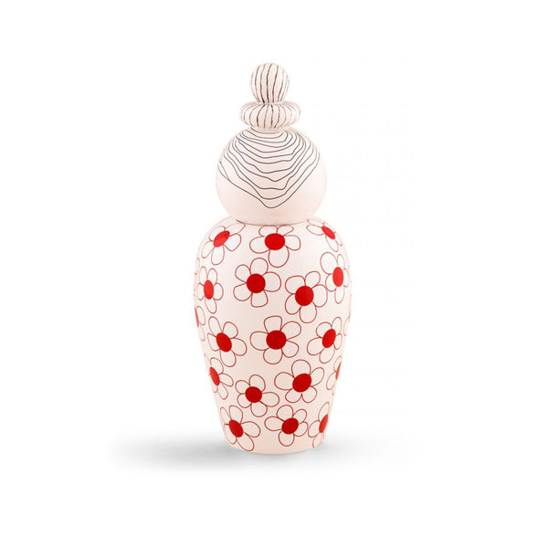 Vase Canopie Pepa en porcelaine - Ø 17,5 x h 36,5 cm
