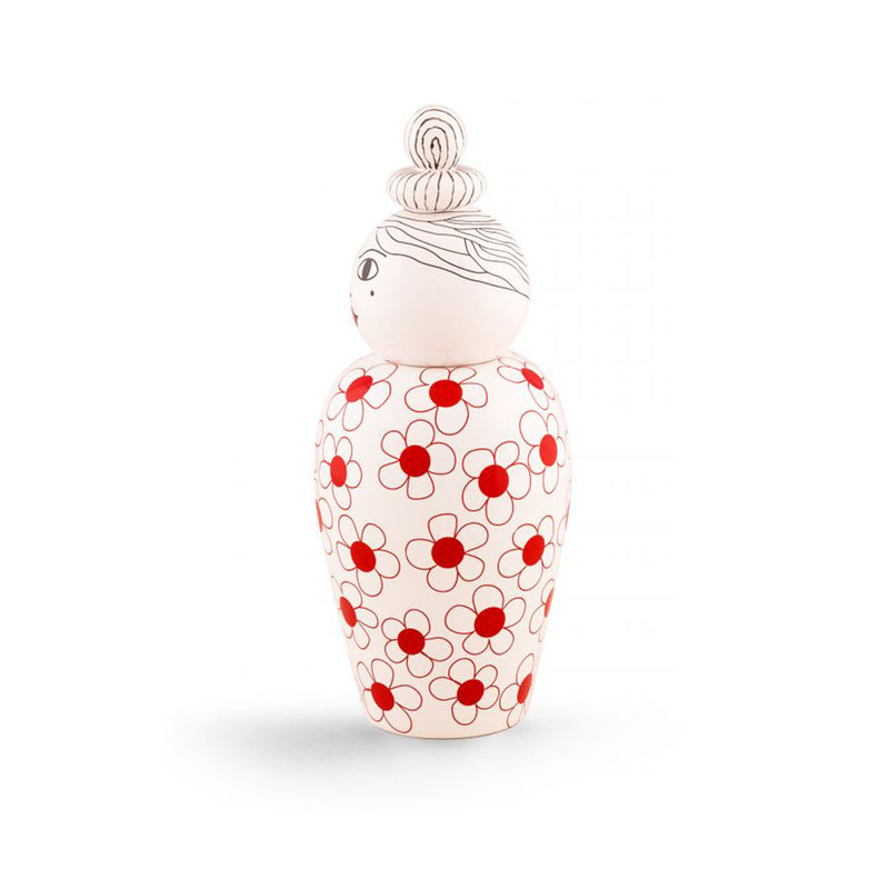 Vase Canopie Pepa en porcelaine - Ø 17,5 x h 36,5 cm