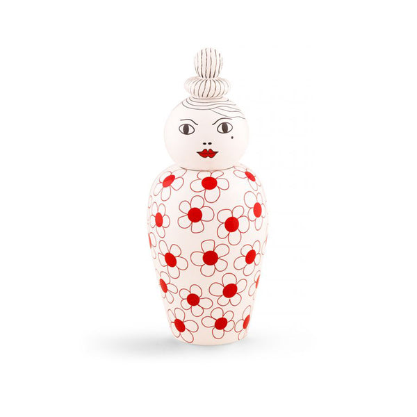 Vase Canopie Pepa en porcelaine - Ø 17,5 x h 36,5 cm