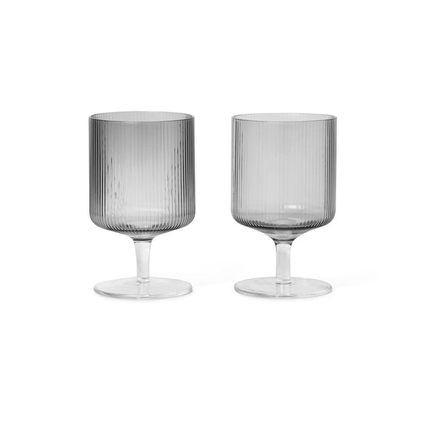 Set of 2 Ripple wine glasses