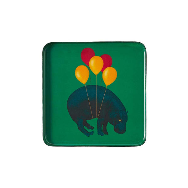 Vide-poche carré Hippoballoon en fer - 15 x 15 cm