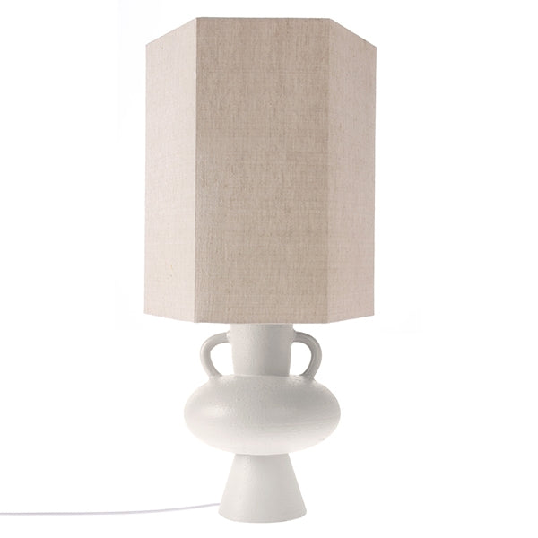 Pied de Lampe Anses Blanc