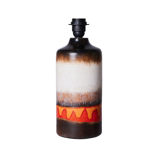 Retro lamp base in enamelled sandstone