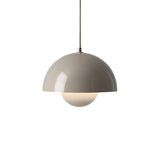 Flowerpot VP1 pendant lamp by Verner Panton - Gray beige | Fleux | 2