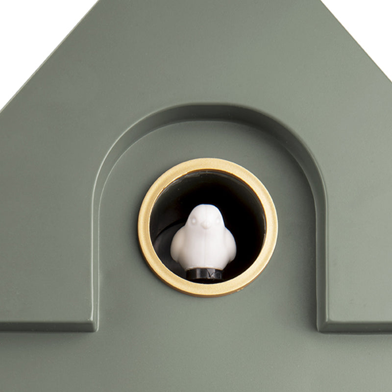 Modern Cuckoo metal clock W 21.5 x H 41 cm - Khaki green 